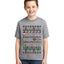 Naughty Nice 6 7 Checklist Ugly Christmas Sweater For Kids | Unisex Boys Girls Graphic Youth T-Shirt