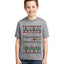 Naughty Nice 4 1 Checklist Ugly Christmas Sweater For Kids | Unisex Boys Girls Graphic Youth T-Shirt