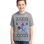 Season's Eatings Shark Ugly Christmas Sweater For Kids | Unisex Boys Girls Graphic Youth T-Shirt