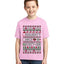 Naughty Nice 4 1 Checklist Ugly Christmas Sweater For Kids | Unisex Boys Girls Graphic Youth T-Shirt