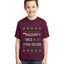 Naughty Nice 6 7 Checklist Ugly Christmas Sweater For Kids | Unisex Boys Girls Graphic Youth T-Shirt