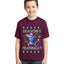Season's Eatings Shark Ugly Christmas Sweater For Kids | Unisex Boys Girls Graphic Youth T-Shirt