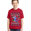 Season's Eatings Shark Ugly Christmas Sweater For Kids | Unisex Boys Girls Graphic Youth T-Shirt
