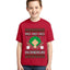 Ho Ho Ho Homerun, Baseball Fan Christmas Design Ugly Christmas Sweater For Kids | Unisex Boys Girls Graphic Youth T-Shirt