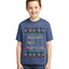 Naughty Nice 4 1 Checklist Ugly Christmas Sweater For Kids | Unisex Boys Girls Graphic Youth T-Shirt