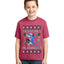 Season's Eatings Shark Ugly Christmas Sweater For Kids | Unisex Boys Girls Graphic Youth T-Shirt