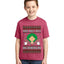 Ho Ho Ho Homerun, Baseball Fan Christmas Design Ugly Christmas Sweater For Kids | Unisex Boys Girls Graphic Youth T-Shirt