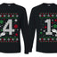 41 Combination Sweater Girlfriend Boyfriend Gift His and Hers Matching Ugly Christmas Couple Long Sleeve Shirt