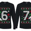 6 7 Meme Sweater Girlfriend Boyfriend Gift His and Hers Matching Ugly Christmas Couple Long Sleeve Shirt