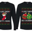 I Like Them Big and Bobbing, Hefty and Hung Sweater Girlfriend Boyfriend Gift His and Hers Matching Ugly Christmas Couple Long Sleeve Shirt