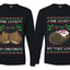 Love My Chestnuts Love My Yule Log Sweater Girlfriend Boyfriend Gift His and Hers Matching Ugly Christmas Couple Long Sleeve Shirt