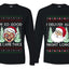 Deliver All Night Long So Good He Came Twice Sweater Girlfriend Boyfriend Gift His and Hers Matching Ugly Christmas Couple Long Sleeve Shirt