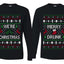 Merry Drunk We're Christmas Sweater Girlfriend Boyfriend Gift His and Hers Matching Ugly Christmas Couple Long Sleeve Shirt