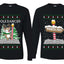 North Pole, Pole Dancer Sweater Girlfriend Boyfriend Gift His and Hers Matching Ugly Christmas Couple Long Sleeve Shirt