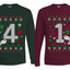 41 Combination Sweater Girlfriend Boyfriend Gift His and Hers Matching Ugly Christmas Couple Long Sleeve Shirt