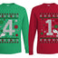 41 Combination Sweater Girlfriend Boyfriend Gift His and Hers Matching Ugly Christmas Couple Long Sleeve Shirt