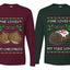 Love My Chestnuts Love My Yule Log Sweater Girlfriend Boyfriend Gift His and Hers Matching Ugly Christmas Couple Long Sleeve Shirt