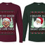 Deliver All Night Long So Good He Came Twice Sweater Girlfriend Boyfriend Gift His and Hers Matching Ugly Christmas Couple Long Sleeve Shirt