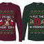 I Put The D In Reindeer Sweater Girlfriend Boyfriend Gift His and Hers Matching Ugly Christmas Couple Long Sleeve Shirt