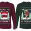 Come Down My Chimney Hold My Package Sweater Girlfriend Boyfriend Gift His and Hers Matching Ugly Christmas Couple Long Sleeve Shirt