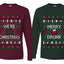 Merry Drunk We're Christmas Sweater Girlfriend Boyfriend Gift His and Hers Matching Ugly Christmas Couple Long Sleeve Shirt