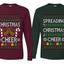 Spreading Christmas Cheer Sweater Girlfriend Boyfriend Gift His and Hers Matching Ugly Christmas Couple Long Sleeve Shirt