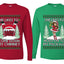 Come Down My Chimney Hold My Package Sweater Girlfriend Boyfriend Gift His and Hers Matching Ugly Christmas Couple Long Sleeve Shirt