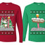 North Pole, Pole Dancer Sweater Girlfriend Boyfriend Gift His and Hers Matching Ugly Christmas Couple Long Sleeve Shirt