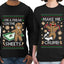 Freak On The Sheets Make Me Crumb Sweater Girlfriend Boyfriend Gift His and Hers Matching Ugly Christmas Couple Long Sleeve Shirt