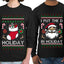 I Put The D In Holiday Sweater Girlfriend Boyfriend Gift His and Hers Matching Ugly Christmas Couple Long Sleeve Shirt