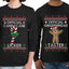 Official Candy Cane Licker Gingerbread Taster Sweater Girlfriend Boyfriend Gift His and Hers Matching Ugly Christmas Couple Long Sleeve Shirt