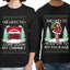 Come Down My Chimney Hold My Package Sweater Girlfriend Boyfriend Gift His and Hers Matching Ugly Christmas Couple Long Sleeve Shirt