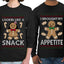 I Brought My Appetitie Lookin Like A Snack Sweater Girlfriend Boyfriend Gift His and Hers Matching Ugly Christmas Couple Long Sleeve Shirt