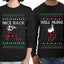 Nice Rack, Well Hung Sweater Girlfriend Boyfriend Gift His and Hers Matching Ugly Christmas Couple Long Sleeve Shirt