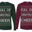 Full of Christmas Cheer Beer Husband Wife Couple Shirt Girlfriend Boyfriend Gift His and Hers Matching Ugly Christmas Couple Long Sleeve Shirt