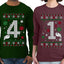 41 Combination Sweater Girlfriend Boyfriend Gift His and Hers Matching Ugly Christmas Couple Long Sleeve Shirt