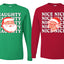 Naughty, Nice Santa Claus Mrs Claus Couples Shirt Girlfriend Boyfriend Gift His and Hers Matching Ugly Christmas Couple Long Sleeve Shirt