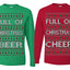 Full of Christmas Cheer Beer Husband Wife Couple Shirt Girlfriend Boyfriend Gift His and Hers Matching Ugly Christmas Couple Long Sleeve Shirt