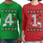 41 Combination Sweater Girlfriend Boyfriend Gift His and Hers Matching Ugly Christmas Couple Long Sleeve Shirt