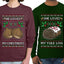 Love My Chestnuts Love My Yule Log Sweater Girlfriend Boyfriend Gift His and Hers Matching Ugly Christmas Couple Long Sleeve Shirt