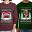 Come Down My Chimney Hold My Package Sweater Girlfriend Boyfriend Gift His and Hers Matching Ugly Christmas Couple Long Sleeve Shirt