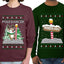 North Pole, Pole Dancer Sweater Girlfriend Boyfriend Gift His and Hers Matching Ugly Christmas Couple Long Sleeve Shirt