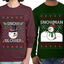Snow Blower Snowman Sweater Girlfriend Boyfriend Gift His and Hers Matching Ugly Christmas Couple Long Sleeve Shirt