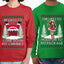 Come Down My Chimney Hold My Package Sweater Girlfriend Boyfriend Gift His and Hers Matching Ugly Christmas Couple Long Sleeve Shirt