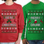 Merry Drunk We're Christmas Sweater Girlfriend Boyfriend Gift His and Hers Matching Ugly Christmas Couple Long Sleeve Shirt