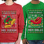 I Like To Jingle Her Bells, I Like To Ride His Sleigh Sweater Girlfriend Boyfriend Gift His and Hers Matching Ugly Christmas Couple Long Sleeve Shirt