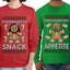 I Brought My Appetitie Lookin Like A Snack Sweater Girlfriend Boyfriend Gift His and Hers Matching Ugly Christmas Couple Long Sleeve Shirt