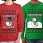 Snow Blower Snowman Sweater Girlfriend Boyfriend Gift His and Hers Matching Ugly Christmas Couple Long Sleeve Shirt