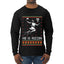 He Is Rizzin, Ugly Christmas Sweater Unisex Mens Long Sleeve Shirt