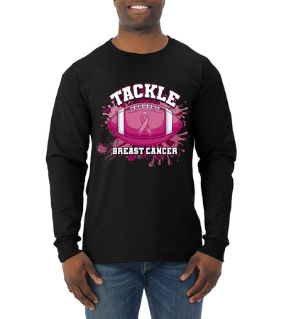 Breast Cancer Awareness Designs Front and Back Mens Long Sleeve Shirt